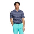 Mens Two Colour Stripe Primegreen Golf Polo Shirt crew-navy-white-hi5181